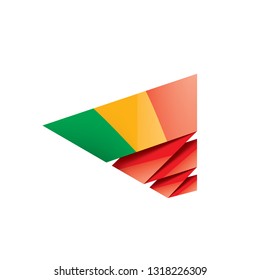 Mali flag, vector illustration on a white background.