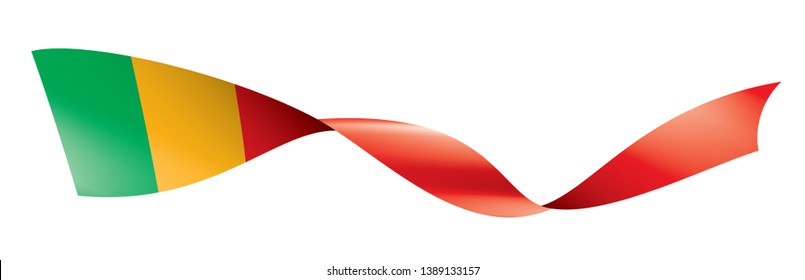 Mali flag, vector illustration on a white background.