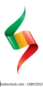 Mali flag, vector illustration on a white background.