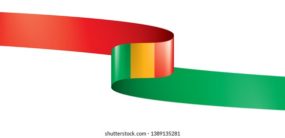 Mali flag, vector illustration on a white background.