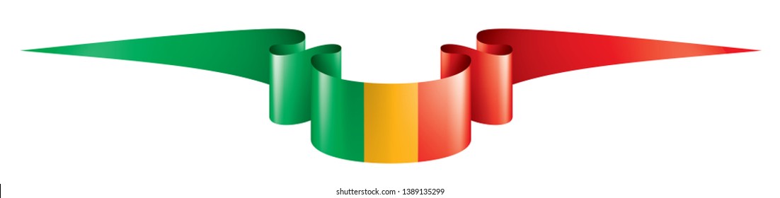 Mali flag, vector illustration on a white background.