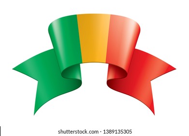 Mali flag, vector illustration on a white background.