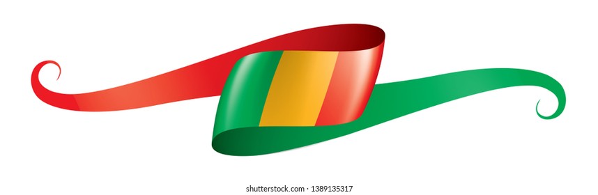 Mali flag, vector illustration on a white background.