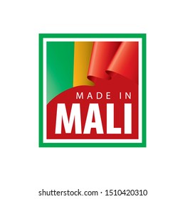 Mali flag, vector illustration on a white background.