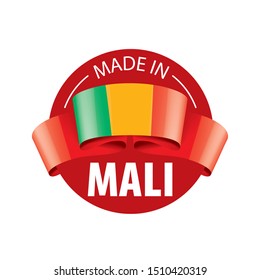 Mali flag, vector illustration on a white background.