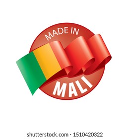 Mali flag, vector illustration on a white background.