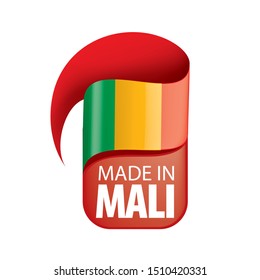 Mali flag, vector illustration on a white background.