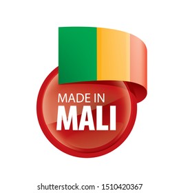 Mali flag, vector illustration on a white background.