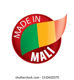 Mali flag, vector illustration on a white background.