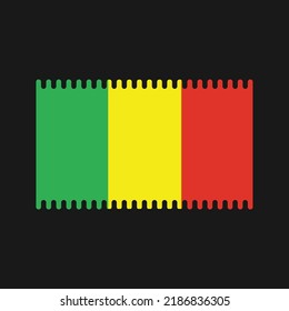 Vector de bandera de Mali. Bandera nacional