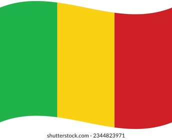 Mali flag wave. Mali flag. Flag of Mali