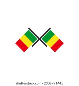 Mali flags icon set, Mali independence day icon set vector sign symbol