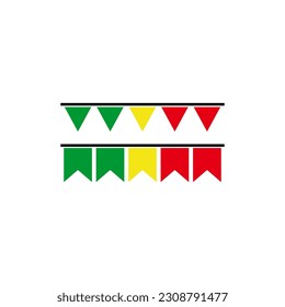 Mali flags icon set, Mali independence day icon set vector sign symbol