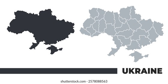 Mali flat and border outline vector maps