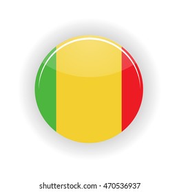 Mali icon circle isolated on white background. Bamako icon vector illustration