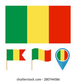 Mali, icons for design with reference to a particular country. flag from the same series