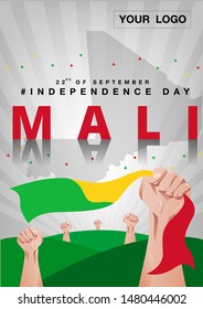 Mali Independence Day Background Vector EPS10