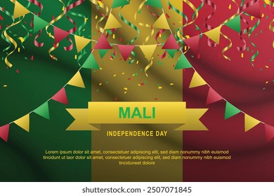 Mali Independence Day background. Vector illustration.