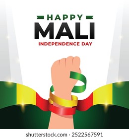 Mali Independence Tag Design Illustration Sammlung
