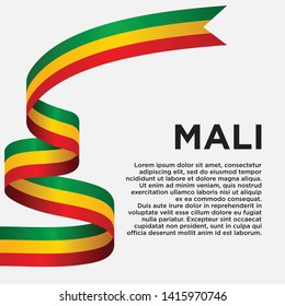 Mali Independence Day with flag, vector illustrations with white background - Vector