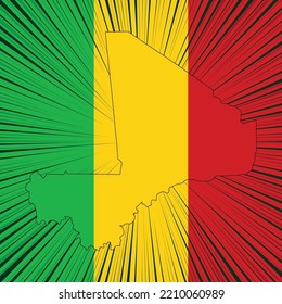 Mali Independence Day Map Design