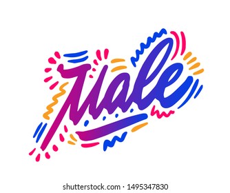 Mali. Isolated vector illustration. Handwritten modern calligraphy. Inscription for postcards, posters, prints, greeting cards, t-shirts.