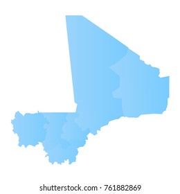 mali map - blue pastel graphic background . Vector illustration eps 10
