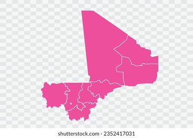 Mali Map Fuscia Color Background quality files png