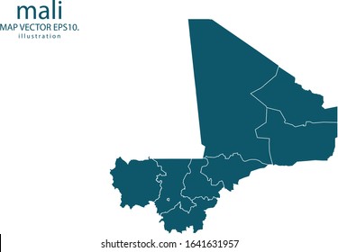mali map High Detailed on white background. Abstract design vector illustration eps 10