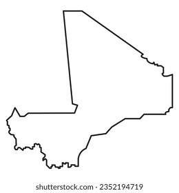 Mali Map line icon. illustration graphic of Mali Map line