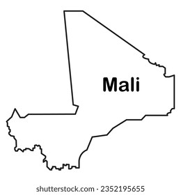 Mali Map Line Symbol. Abbildung der Mali-Kartenlinie