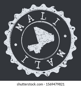 Mali Map Seal. Silhouette Postal Passport Stamp. Round Vector Icon Postmark.