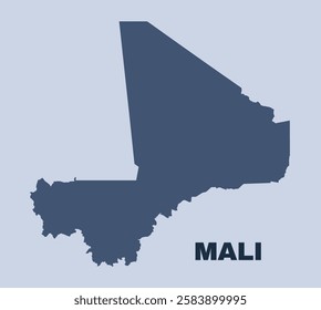 Mali map simple flat vector