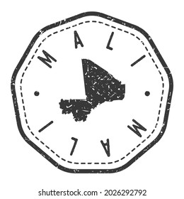 Mali Map Stamp Retro Postmark. Silhouette Postal Passport. Seal Round Vector Icon. Badge Vintage Postage Design.