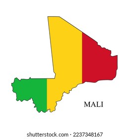 Mali map vector illustration. Global economy. Famous country. Western Africa. Africa.