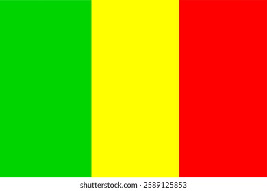 Mali national flag vector background