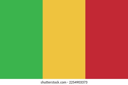 Mali national flag  vector Illustration material