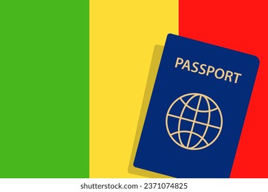 Mali Passport. Mali Flag Background Vector