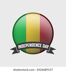 Mali Round Independence Day Badge