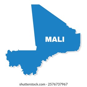 Mali simple flat vector illustration map