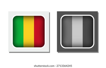 Ícone de Sinalizador Arredondado do Quadrado do Mali