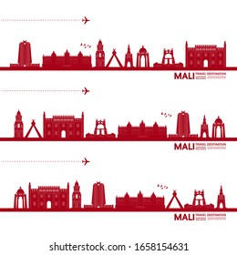 Mali travel destination grand vector illustration. 