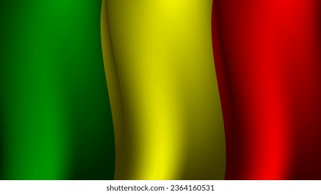 mali waving flag background design vector illustration suitable for poster design about holiday, feast day and national independence day on mali