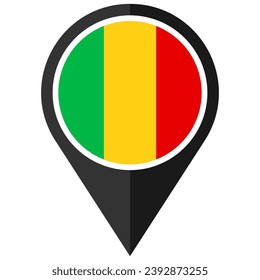 mali in the world flag location point icon pack
