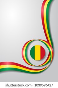 Malian flag wavy abstract background. Vector illustration.