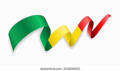 Malian flag wavy abstract background. Vector illustration.