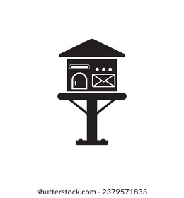 Malibox line icon logo vector illustration design
