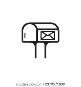 Malibox line icon logo vector illustration design