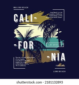 malibu beach california abstract graphics illustration, amazing escape typography, text frame tee shirt print 