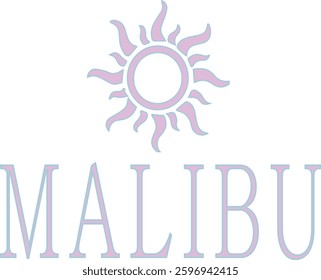 Malibu Beach sun usa cali California Graphic Tee t-shirt logo slogan graphic artwork typography tote badge emblem crest 